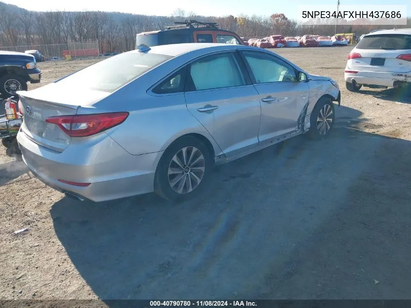 2017 Hyundai Sonata Sport VIN: 5NPE34AFXHH437686 Lot: 40790780