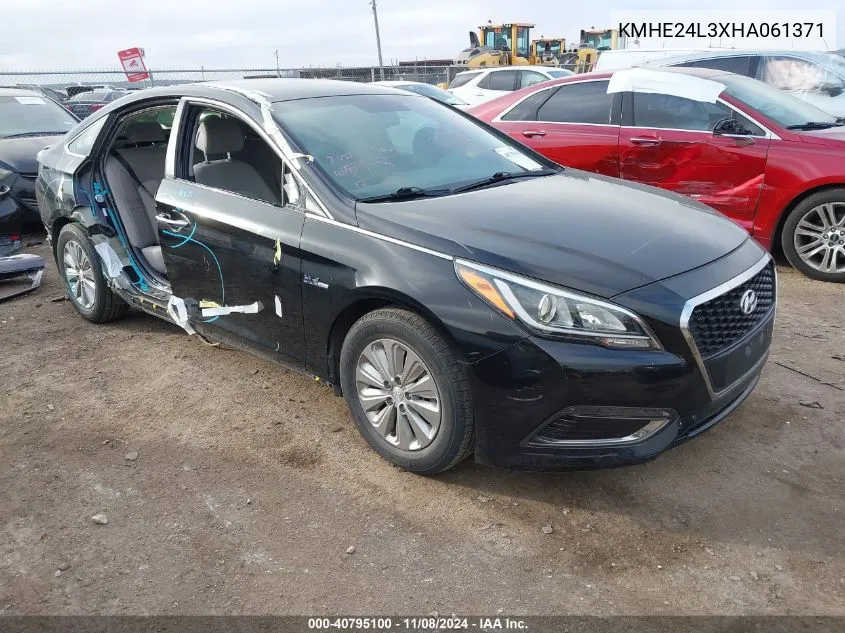 2017 Hyundai Sonata Hybrid Se VIN: KMHE24L3XHA061371 Lot: 40795100