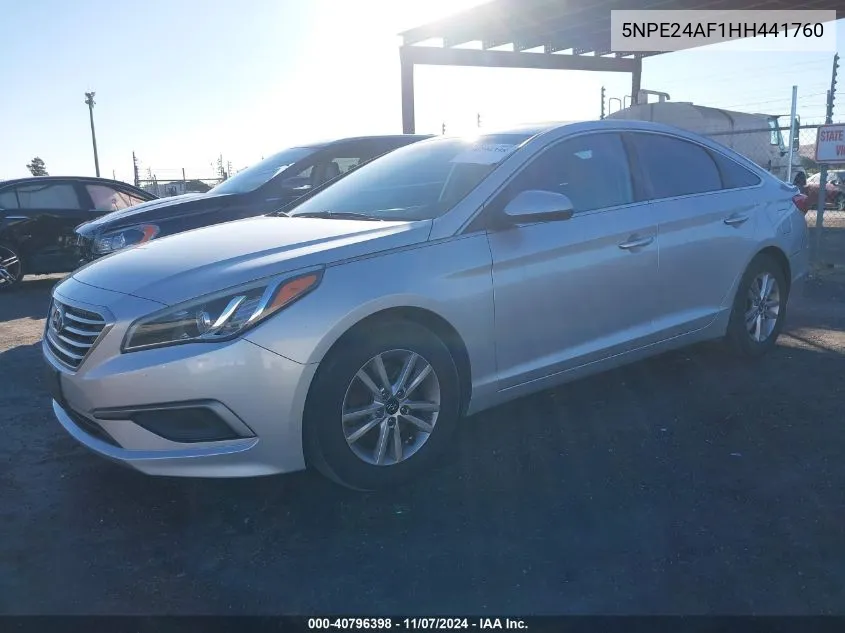 2017 Hyundai Sonata VIN: 5NPE24AF1HH441760 Lot: 40796398