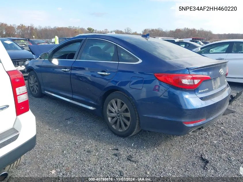 2017 Hyundai Sonata Sport VIN: 5NPE34AF2HH460220 Lot: 40798676