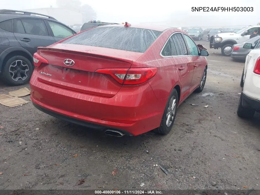 5NPE24AF9HH503003 2017 Hyundai Sonata Se