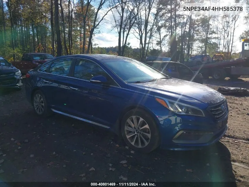 5NPE34AF4HH585378 2017 Hyundai Sonata Sport