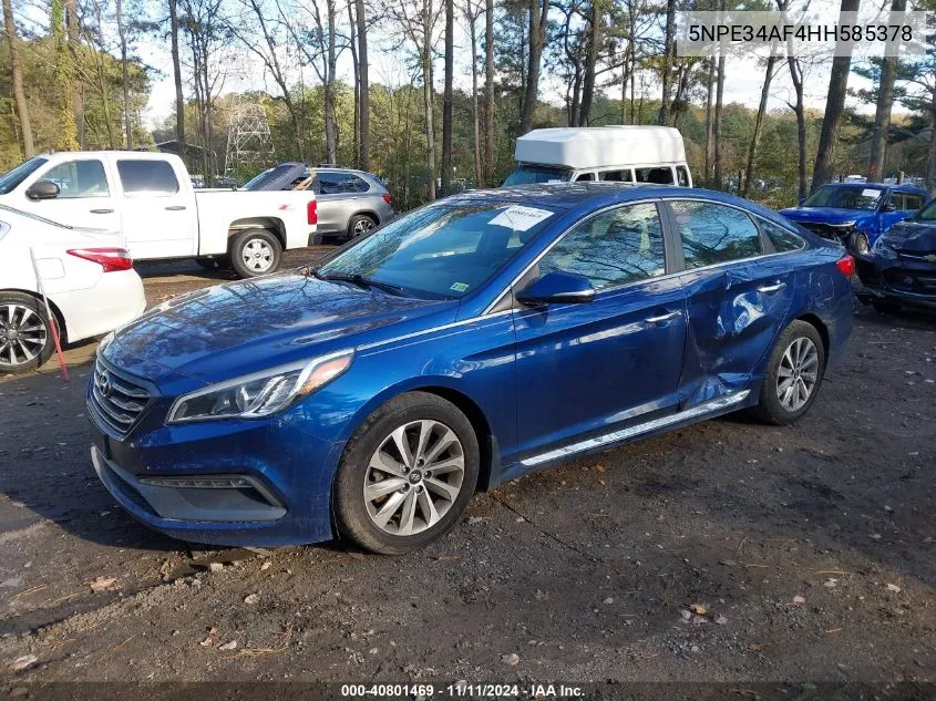 5NPE34AF4HH585378 2017 Hyundai Sonata Sport