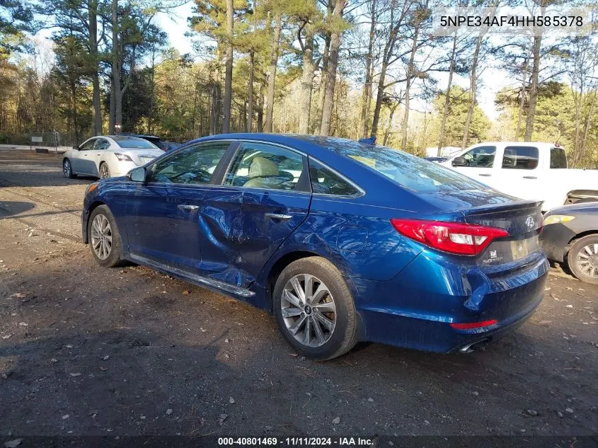 5NPE34AF4HH585378 2017 Hyundai Sonata Sport