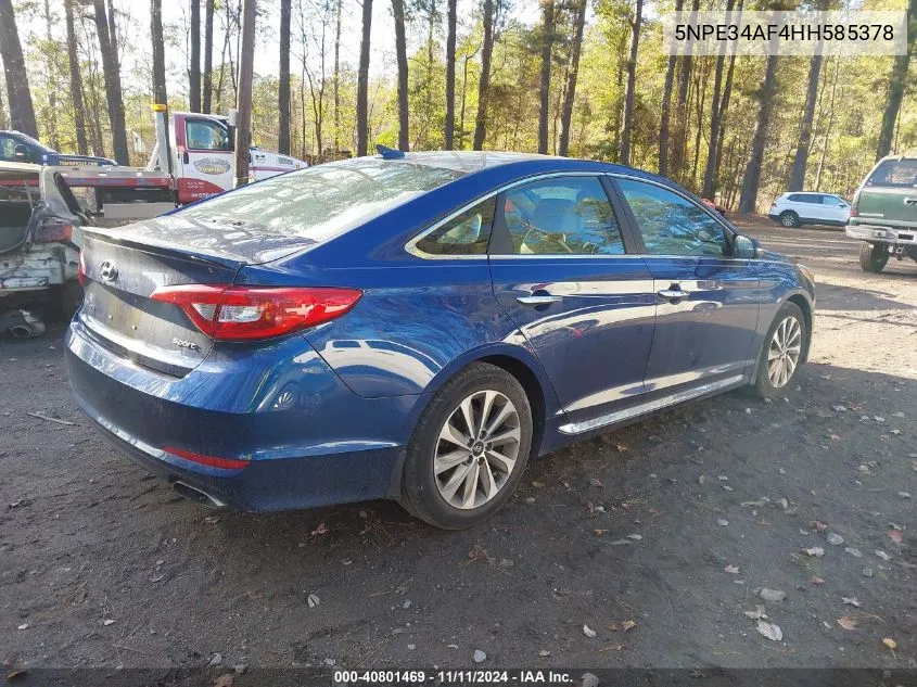 5NPE34AF4HH585378 2017 Hyundai Sonata Sport