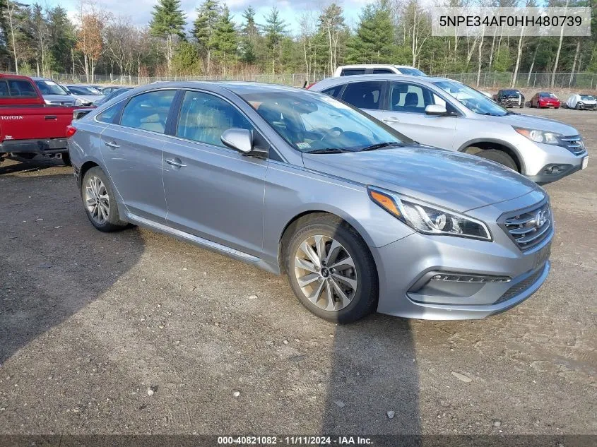 2017 Hyundai Sonata Sport VIN: 5NPE34AF0HH480739 Lot: 40821082