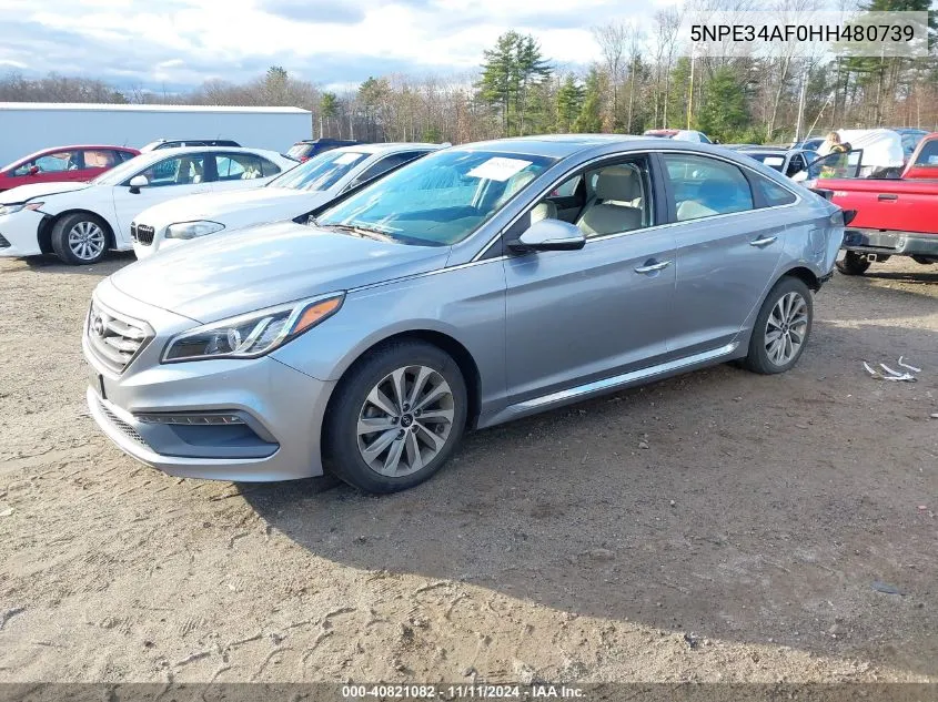 2017 Hyundai Sonata Sport VIN: 5NPE34AF0HH480739 Lot: 40821082