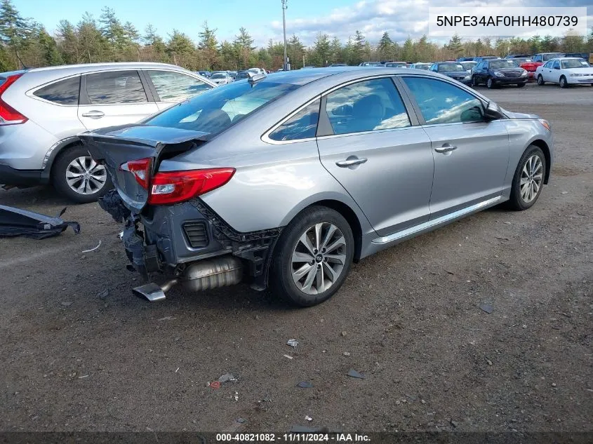 2017 Hyundai Sonata Sport VIN: 5NPE34AF0HH480739 Lot: 40821082