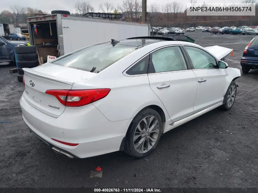 2017 Hyundai Sonata Limited 2.0T VIN: 5NPE34AB6HH506774 Lot: 40826763