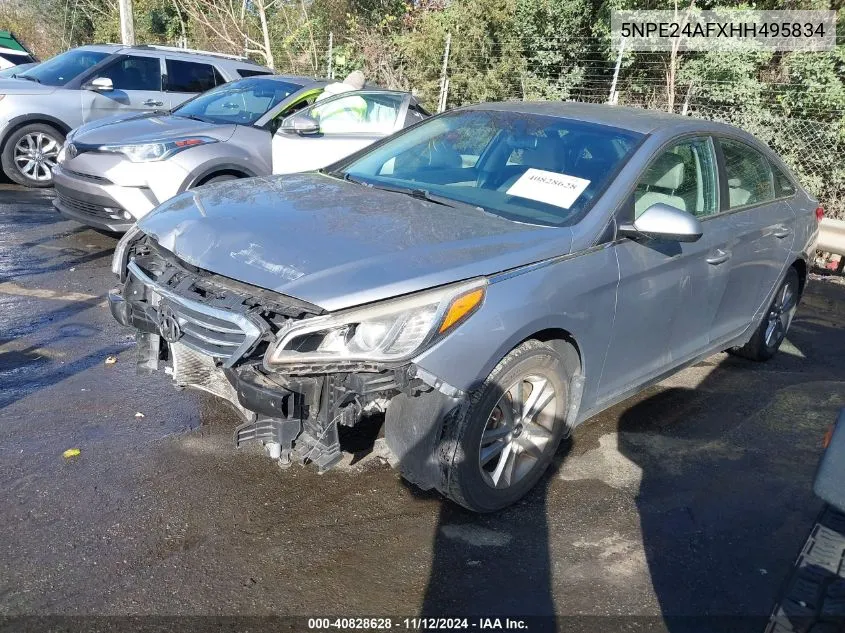 2017 Hyundai Sonata Se VIN: 5NPE24AFXHH495834 Lot: 40828628