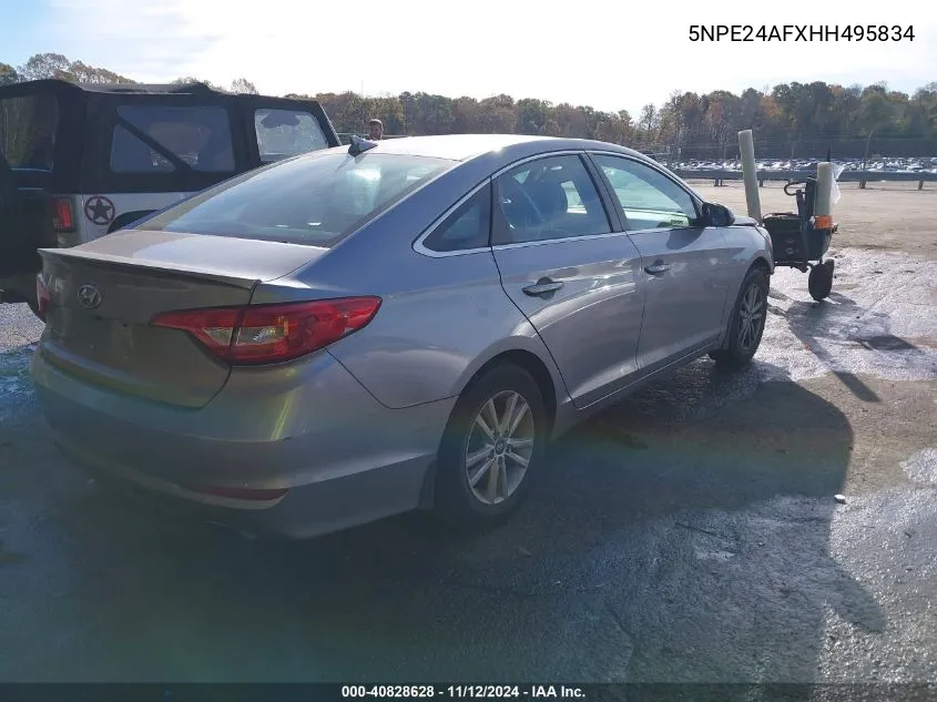 2017 Hyundai Sonata Se VIN: 5NPE24AFXHH495834 Lot: 40828628