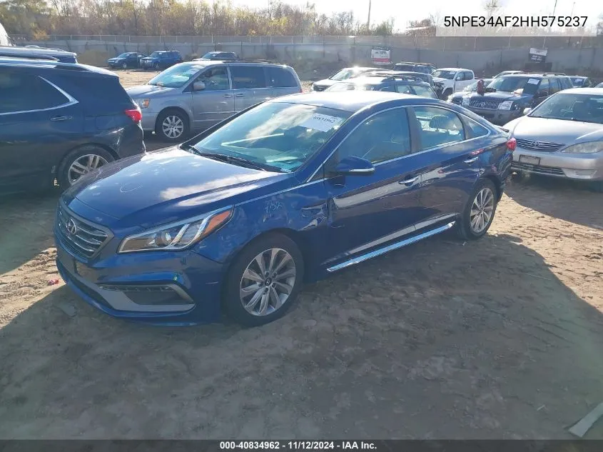 2017 Hyundai Sonata Sport VIN: 5NPE34AF2HH575237 Lot: 40834962