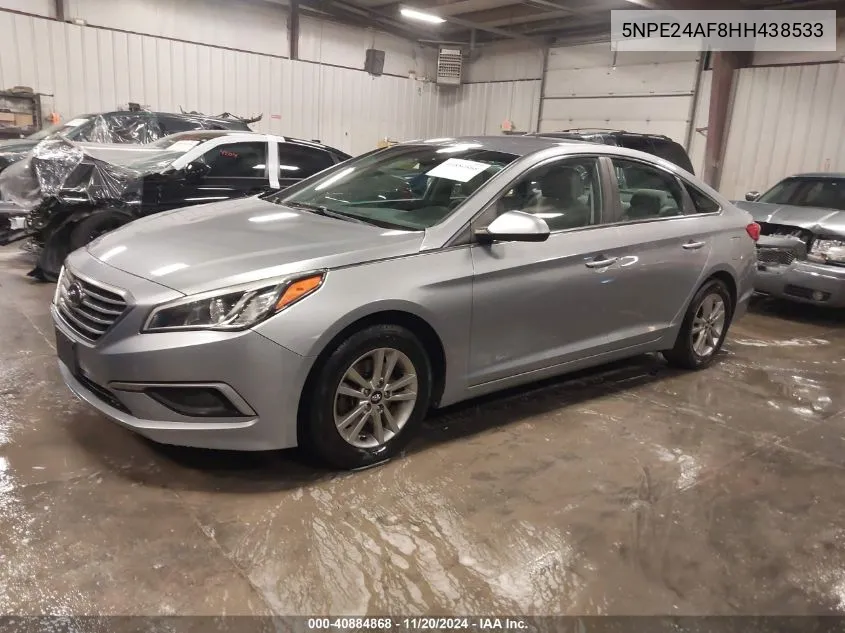 2017 Hyundai Sonata Se VIN: 5NPE24AF8HH438533 Lot: 40884868