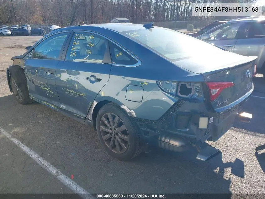 2017 Hyundai Sonata Limited VIN: 5NPE34AF8HH513163 Lot: 40885580