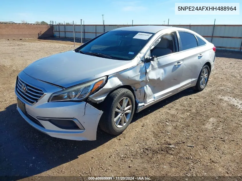 2017 Hyundai Sonata VIN: 5NPE24AFXHH488964 Lot: 40889999