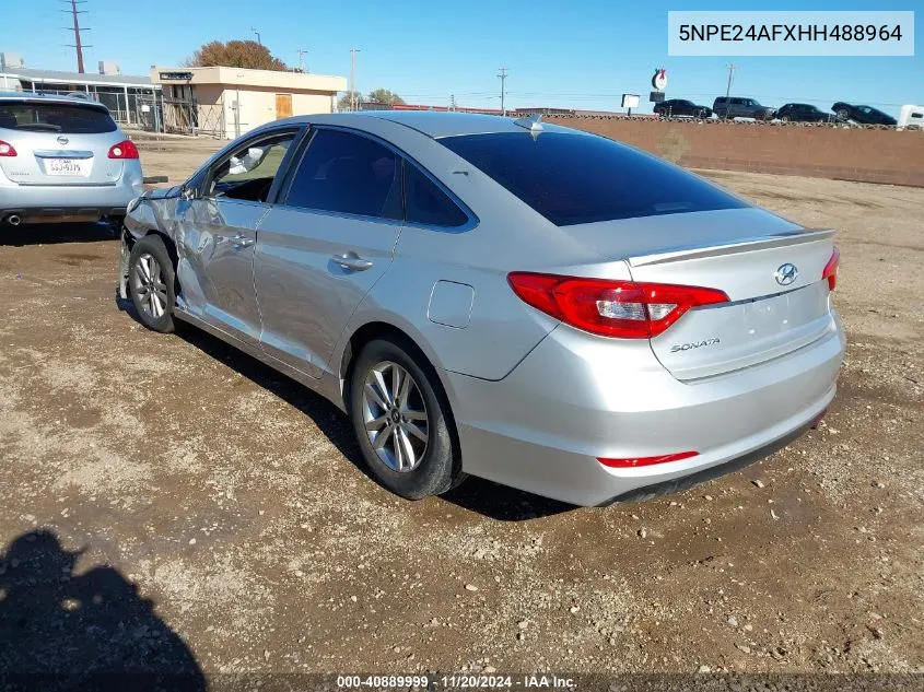 2017 Hyundai Sonata VIN: 5NPE24AFXHH488964 Lot: 40889999