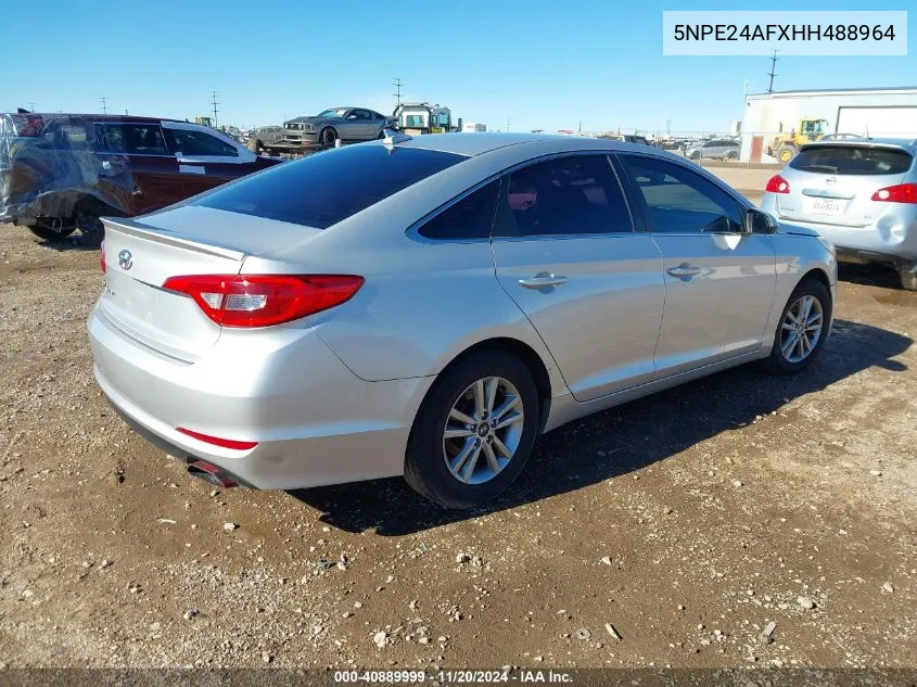 2017 Hyundai Sonata VIN: 5NPE24AFXHH488964 Lot: 40889999