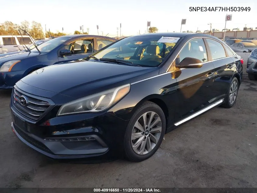 2017 Hyundai Sonata Sport VIN: 5NPE34AF7HH503949 Lot: 40916650