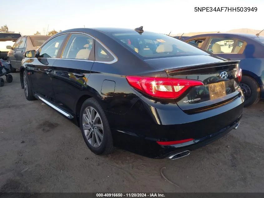 2017 Hyundai Sonata Sport VIN: 5NPE34AF7HH503949 Lot: 40916650