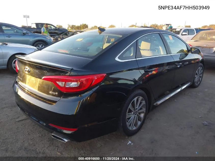 2017 Hyundai Sonata Sport VIN: 5NPE34AF7HH503949 Lot: 40916650