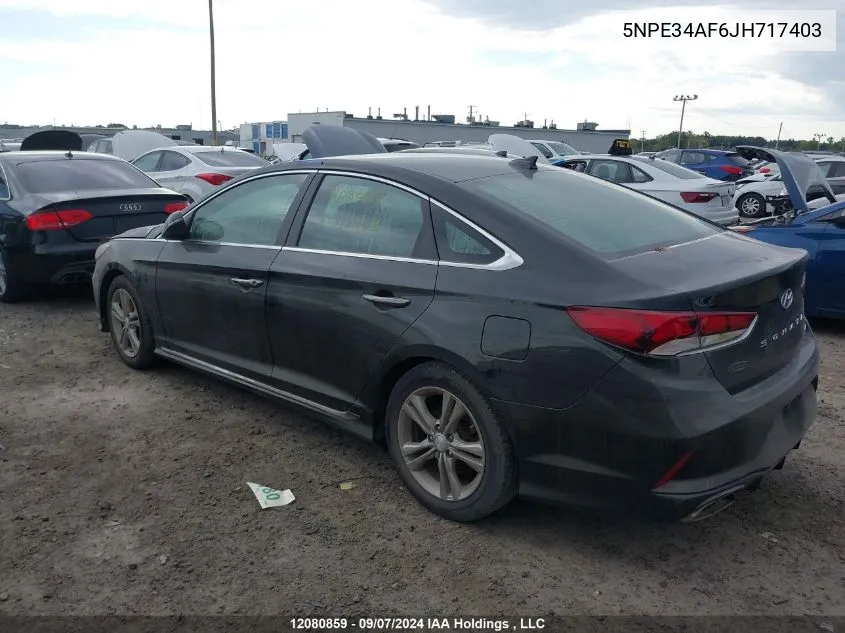 2018 Hyundai Sonata 2.4 Sport VIN: 5NPE34AF6JH717403 Lot: 12080859