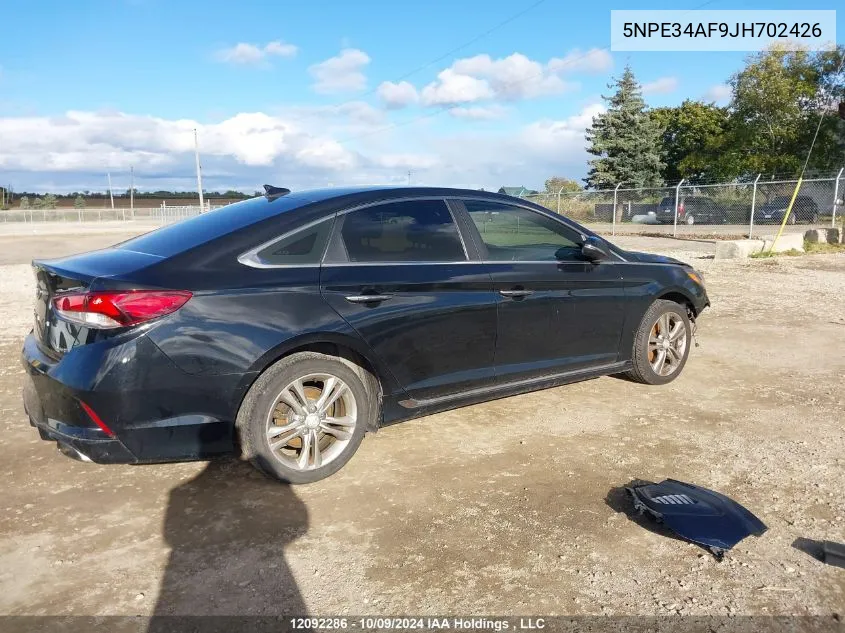 2018 Hyundai Sonata VIN: 5NPE34AF9JH702426 Lot: 12092286