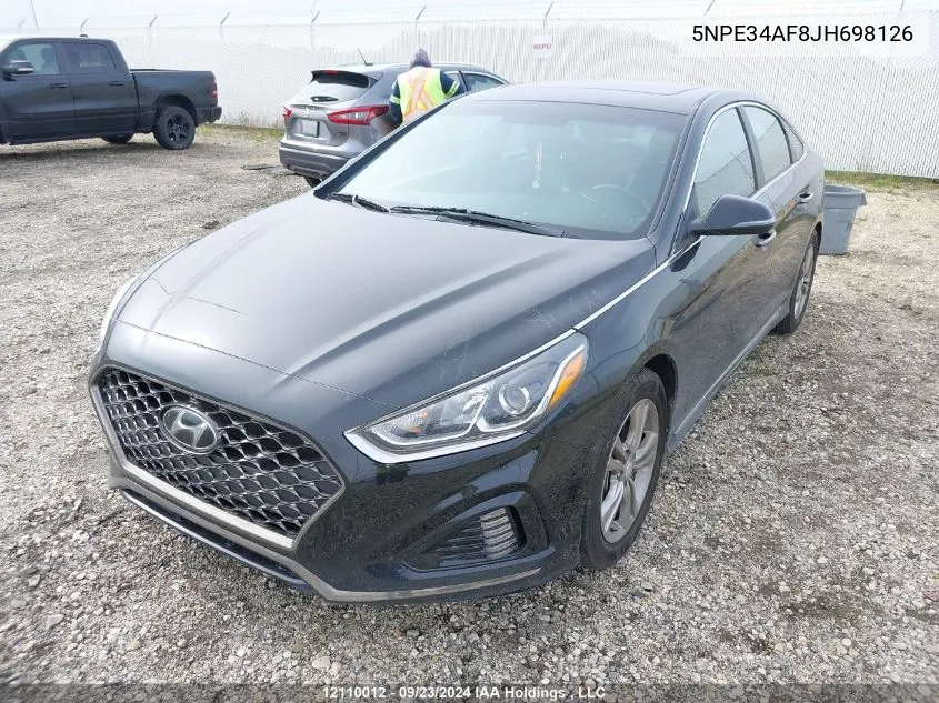 2018 Hyundai Sonata Sport/Limited/Sel VIN: 5NPE34AF8JH698126 Lot: 12110012