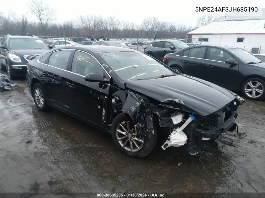 2018 Hyundai Sonata Se VIN: 5NPE24AF3JH685190 Lot: 38635235