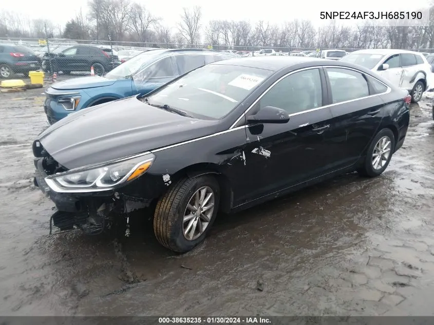 2018 Hyundai Sonata Se VIN: 5NPE24AF3JH685190 Lot: 38635235