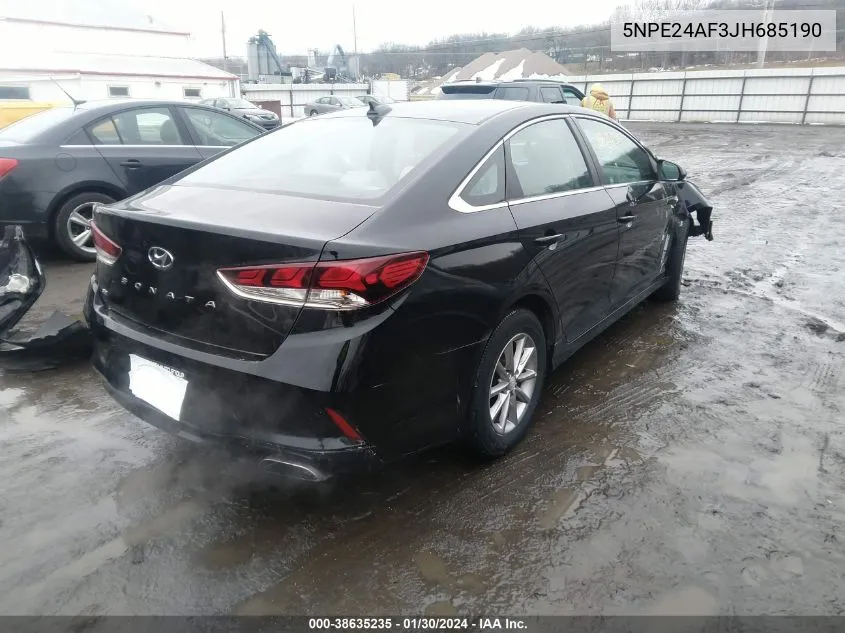 2018 Hyundai Sonata Se VIN: 5NPE24AF3JH685190 Lot: 38635235