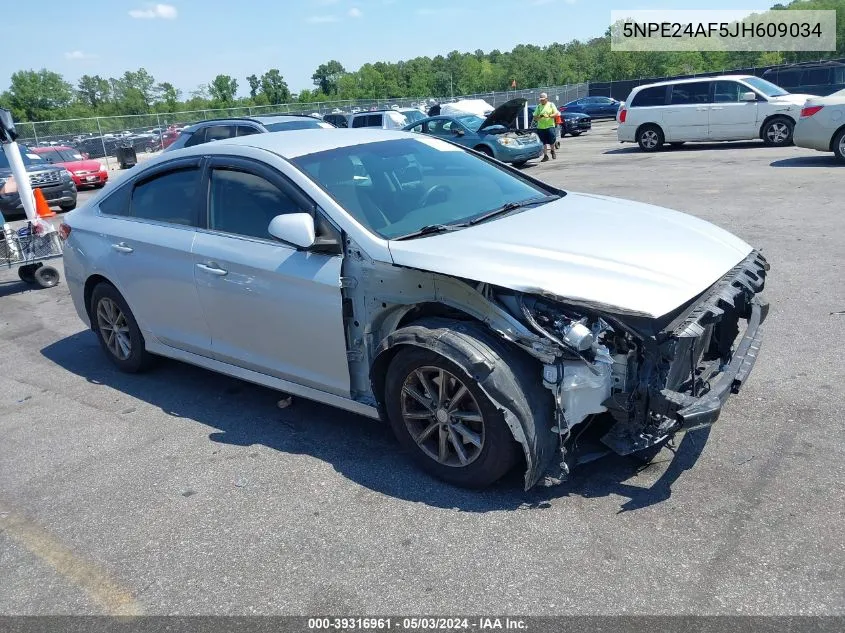 2018 Hyundai Sonata Se VIN: 5NPE24AF5JH609034 Lot: 39316961