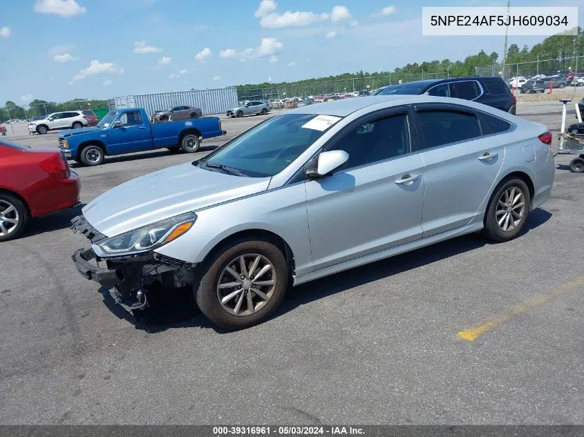 2018 Hyundai Sonata Se VIN: 5NPE24AF5JH609034 Lot: 39316961