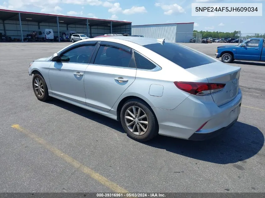 2018 Hyundai Sonata Se VIN: 5NPE24AF5JH609034 Lot: 39316961