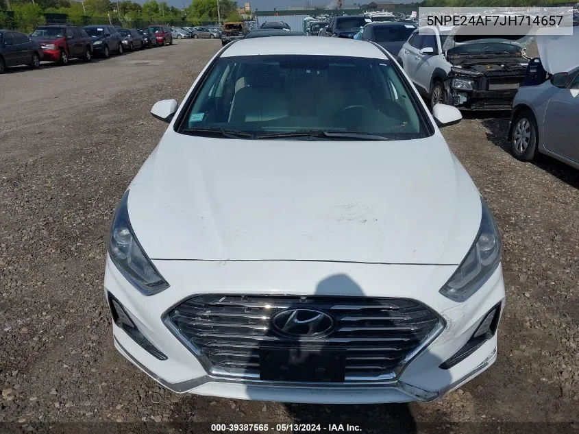 2018 Hyundai Sonata Se VIN: 5NPE24AF7JH714657 Lot: 39387565