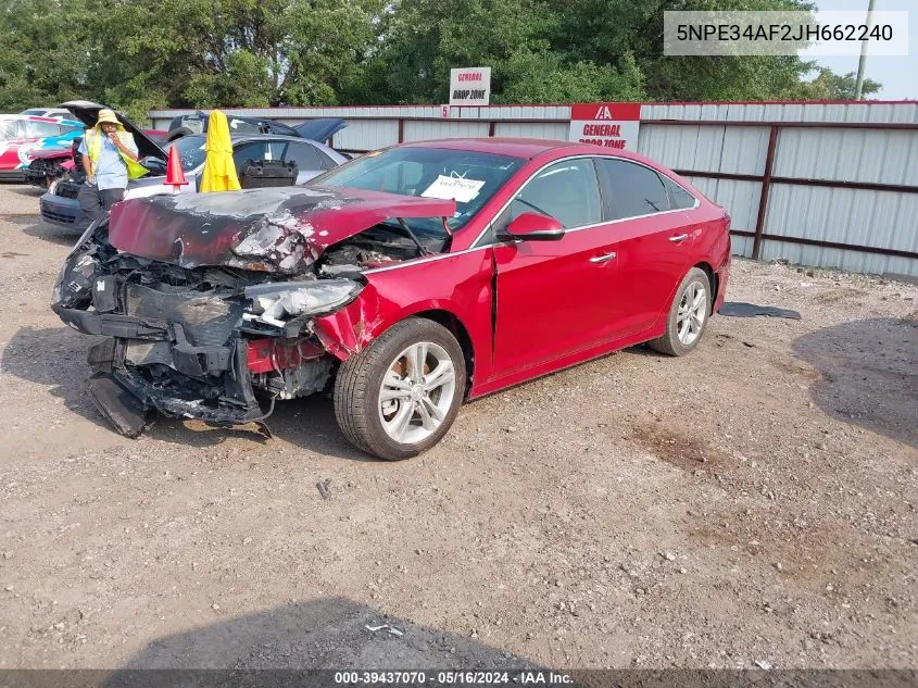 5NPE34AF2JH662240 2018 Hyundai Sonata Sel