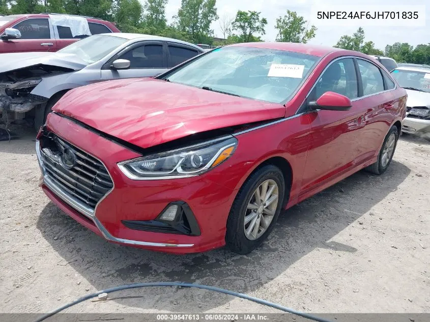 2018 Hyundai Sonata Se VIN: 5NPE24AF6JH701835 Lot: 39547613