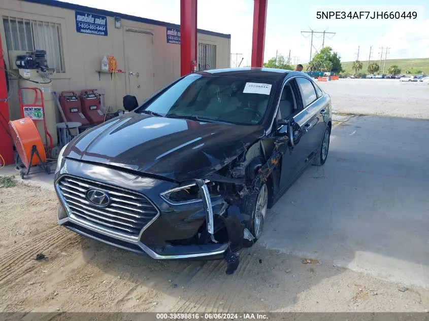 2018 Hyundai Sonata Sel VIN: 5NPE34AF7JH660449 Lot: 39598816