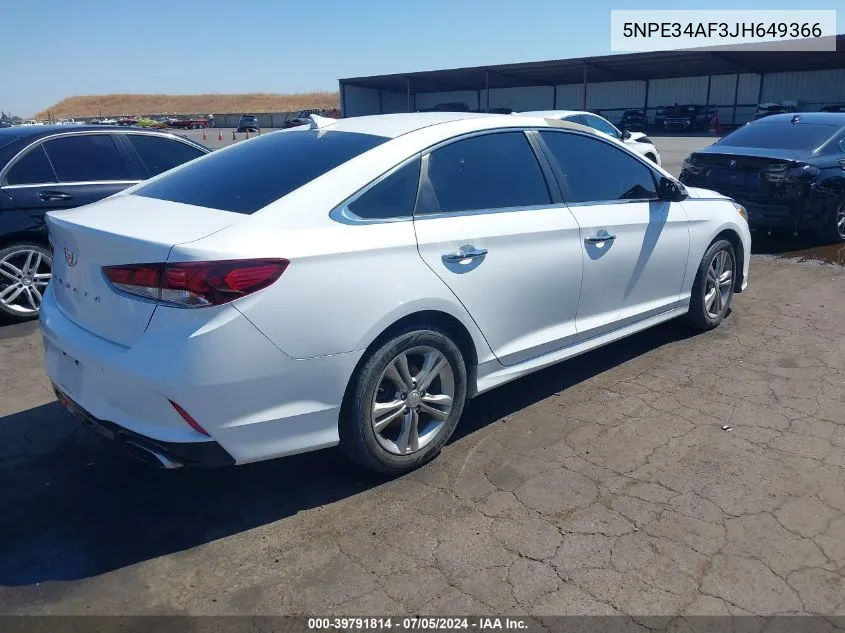 5NPE34AF3JH649366 2018 Hyundai Sonata Sel