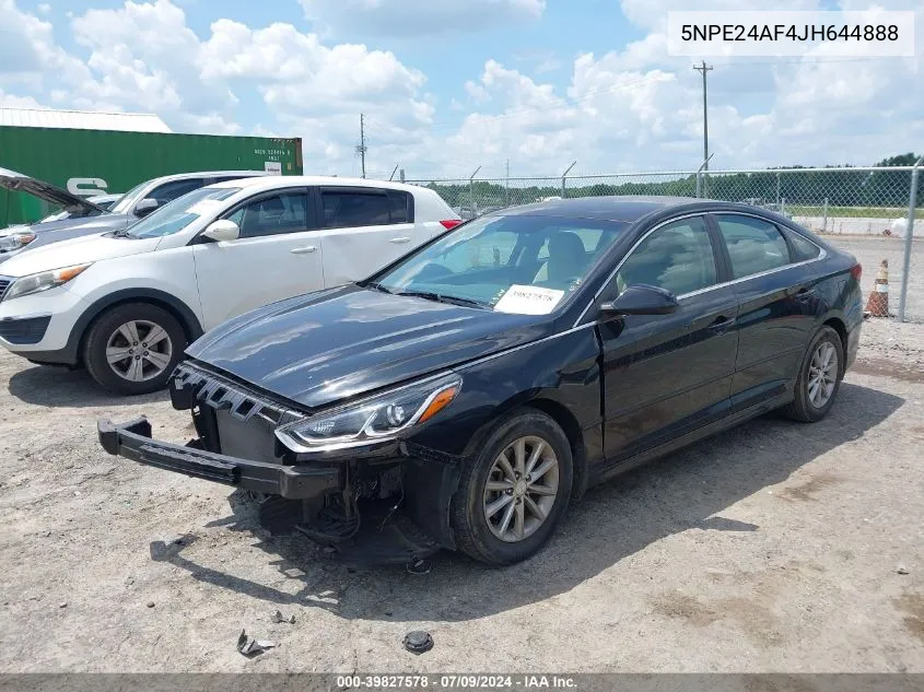 2018 Hyundai Sonata Se VIN: 5NPE24AF4JH644888 Lot: 39827578