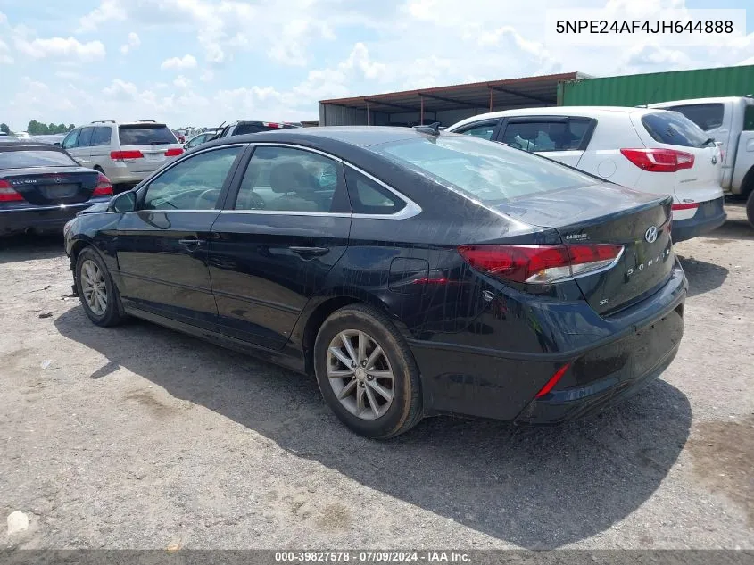 2018 Hyundai Sonata Se VIN: 5NPE24AF4JH644888 Lot: 39827578