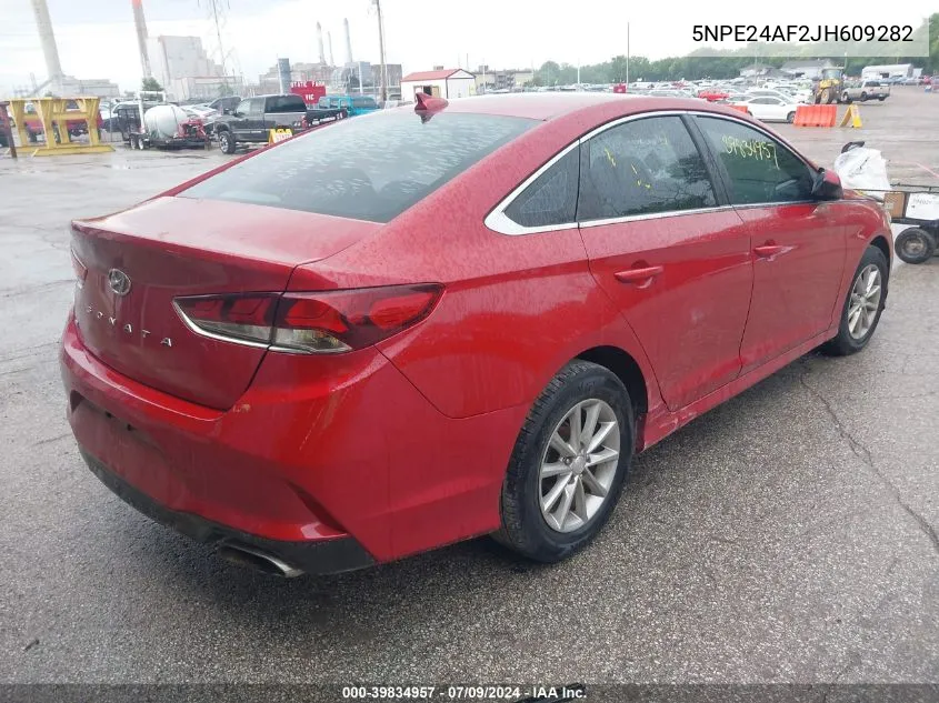 2018 Hyundai Sonata Se VIN: 5NPE24AF2JH609282 Lot: 39834957