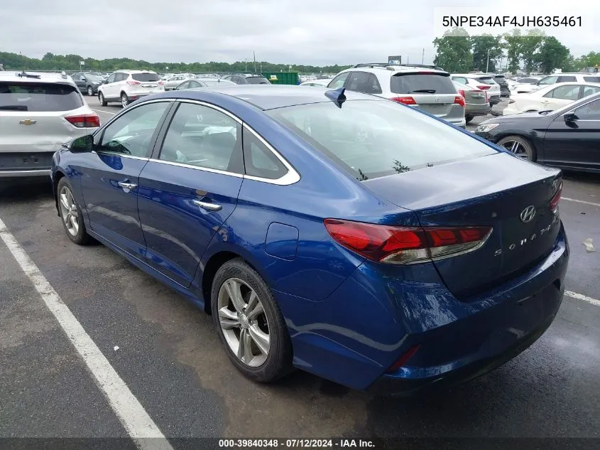 5NPE34AF4JH635461 2018 Hyundai Sonata Sel