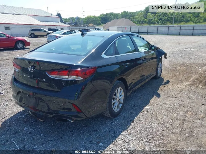 2018 Hyundai Sonata Se VIN: 5NPE24AF0JH626663 Lot: 39868230