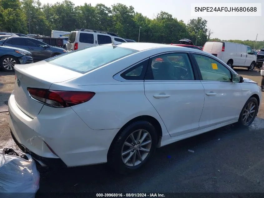 5NPE24AF0JH680688 2018 Hyundai Sonata Se