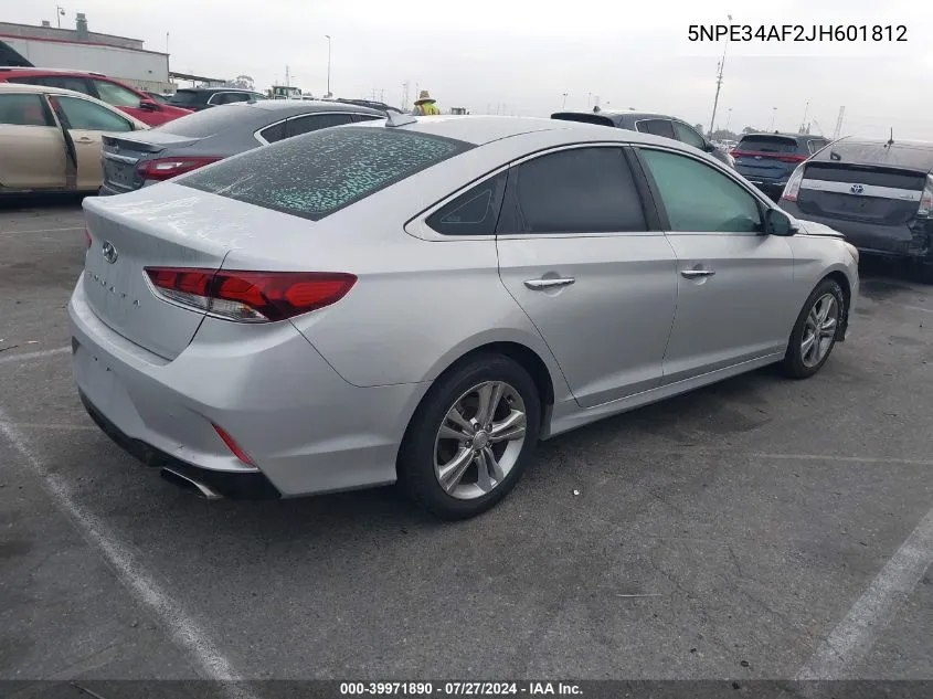 2018 Hyundai Sonata Sel VIN: 5NPE34AF2JH601812 Lot: 39971890