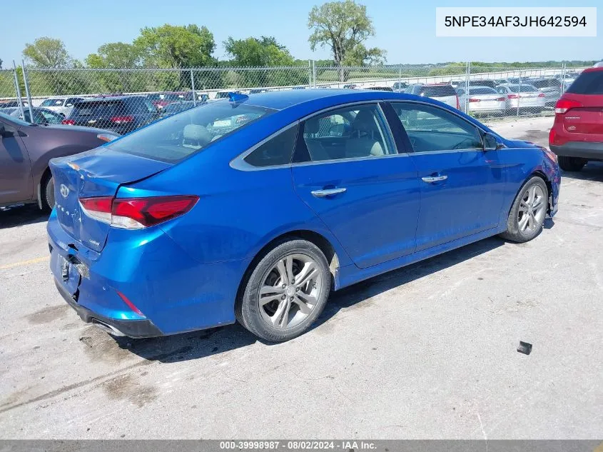 5NPE34AF3JH642594 2018 Hyundai Sonata Limited