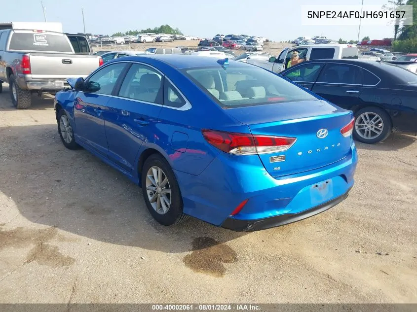 5NPE24AF0JH691657 2018 Hyundai Sonata Se