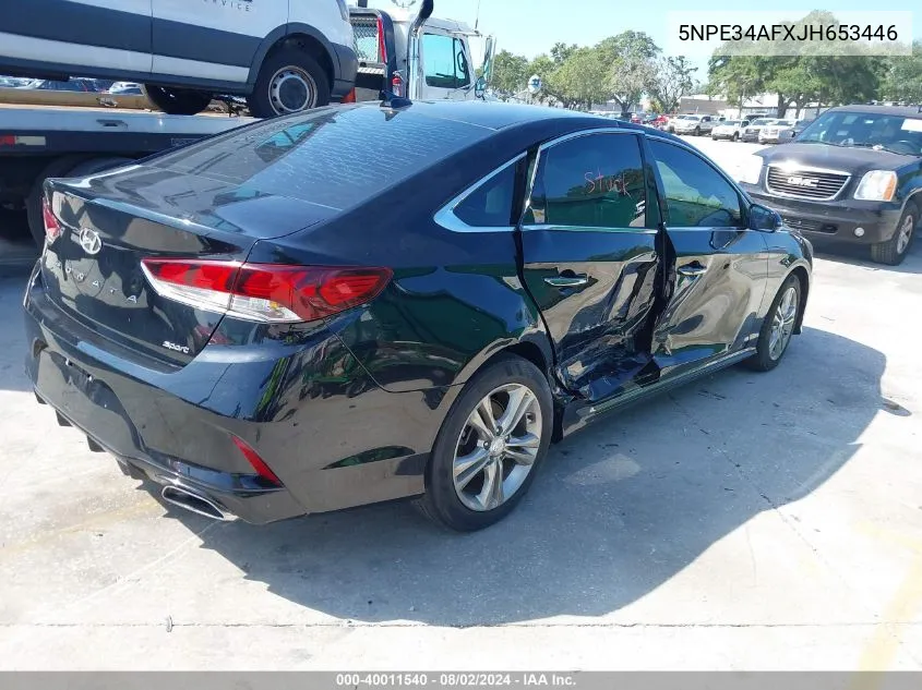 2018 Hyundai Sonata Sport VIN: 5NPE34AFXJH653446 Lot: 40011540