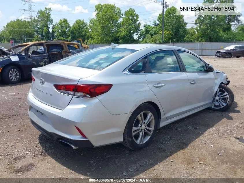 5NPE34AF6JH615941 2018 Hyundai Sonata Sel