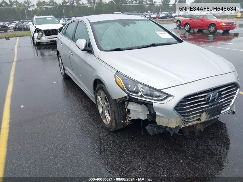 5NPE34AF8JH648634 2018 Hyundai Sonata Sel